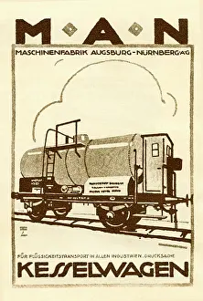 Tankers: An advertisement for MAN train tankers