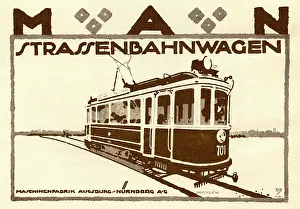 Retrographics Limited (ludwig Hohlwien): An advertisement for MAN tramcars