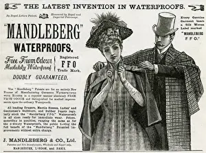 Gentlemanly: Advert for Mandleberg & Co. waterproofs 1890