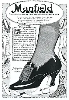 Sensible: Advert for Manfield shoes 1920