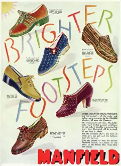 Sensible: Advert for Manfield shoes 1941