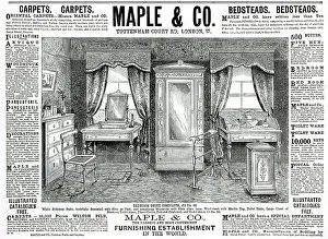 Wardrobe: Advert for Maple & Co bedroom suite 1886