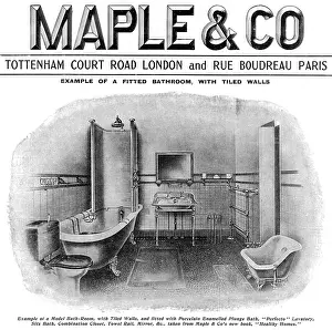 Plunge: Advert for Maple & Co. bathroom suite 1903