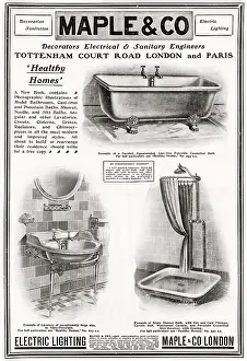 Sinks: Advert for Maple & Co. - bathroom suite 1903