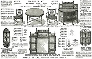 Mantel: Advert for Maple & Co drawing-room suite 1880