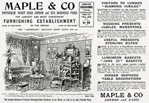 Scalloped: Advert for Maple & Co drawing-room suite 1897