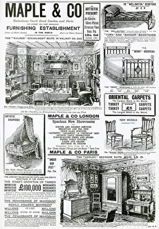 Cots: Advert for Maple & Co furnishing 1897