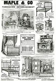 Bedsteads: Advert for Maple & Co furniture 1896