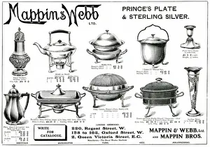 Tureen: Advert for Mappin & Webb Edwardian items 1907