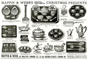 Scuttle: Advert for Mappin & Webb's Christmas presents 1888