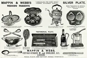Carvers: Advert for Mappin & Webb's wedding gifts 1889