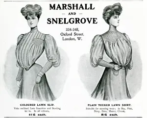 Gigot: Advert for Marshall and Snelgrove blouses 1906