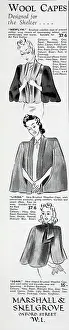 Capes: Advert for Marshall & Snelgrove capes