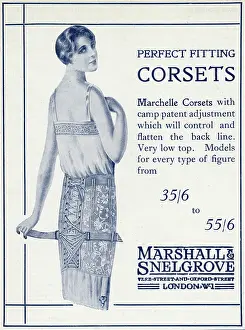 Snelgrove: Advert for Marshall & Snelgrove corsets 1925