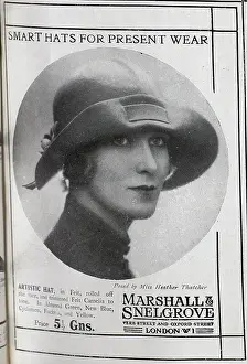 Snelgrove: Advertisement for Marshall and Snelgrove hats