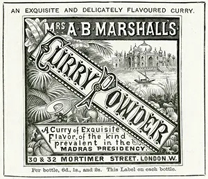 Presidency: Advert for Marshall's curry powder 1899