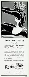 Swimsuits: Advert for Martin-White swimsuits 1936