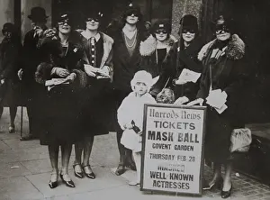 Masking: Advertising for a masked ball at Covent