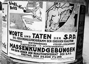 Coalition: Advertising for a mass rally against the SPD, 1928