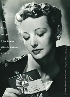 Updos: Advert for Matinee filter tipped cigarettes 1939