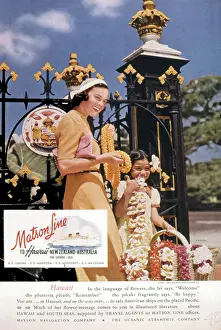 Samoa: Advertisement for Matson Line cruises
