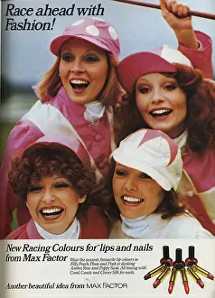 Factor: Advert for Max Factor cosmetics in Vogue, June 1974