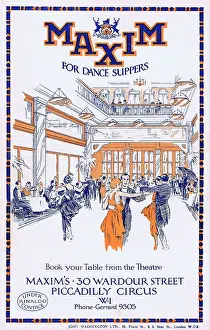 Maxims: Advert for Maxim's dance and Supper Club, London