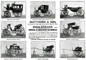 Belvoir: Advert for Maythorn & Son, builders of carriages 1897