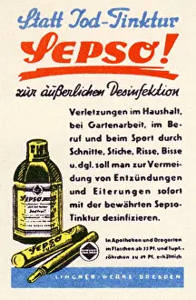 Disinfectant: advertising, medicine, Lepso disinfectant, Lichner