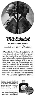 Suntan: advertising, medicine, sunscreen, Eukutol suntan