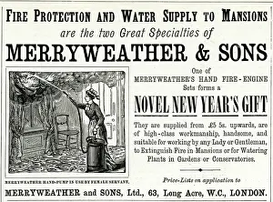Extinguisher: Advert for Merryweather fire extinguisher 1893