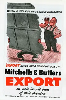 Pint: Advertisement for Mitchells & Butlers Export Beer