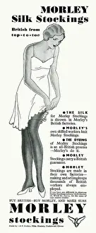 Underclothes: Advert for Morley silk stockings 1931