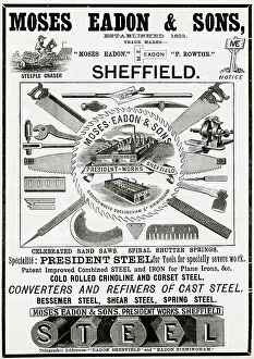 Ironmonger: Advert for Moses Eadon - Sons tools makers 1888