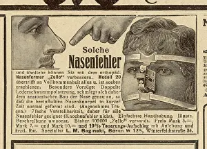 Herr: Advert for Nasenfehler to Change Your Nose 1917