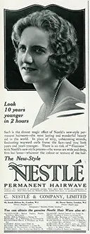Haircare: Advert for Nestle permanent hairwave 1923