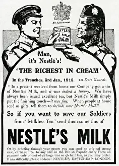 Condensed: Advert for Nestle's tin milk 1915
