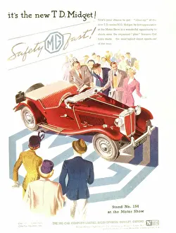 Admiring: Advertisement for the new T D Midget motor car