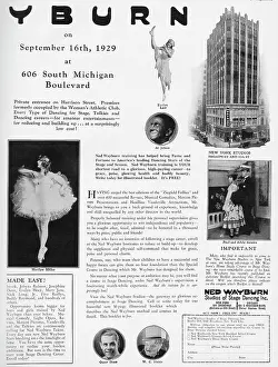 Wayburn: Advert for New Wayburn's Institute of Dancing