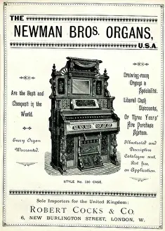 Keyboard: Advertisement, Newman Bros Organs