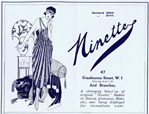 Ninette: Advert for Ninette couture (London) 1920s