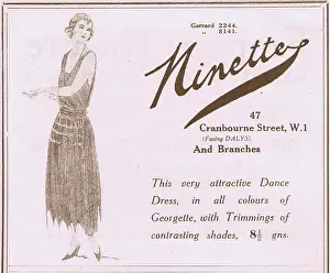 Ninette: Advert for Ninette couture (London) 1920s
