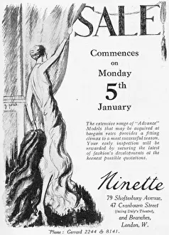 Ninette: Advert for Ninette Couture, London, 1925