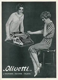 Typewriters: Advert for Olivetti - typewriters 1927