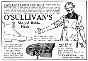 Cushioned: Advert for O'Sullivan's rubber heels 1912