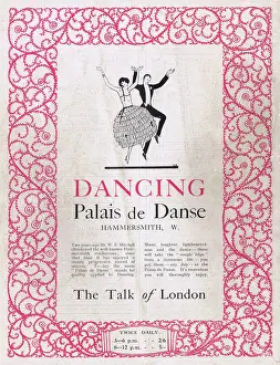 Nighlife: Advert for the Palais de Danse, Hammersmith, London, 1922