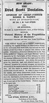 Dred: Advertisement for pamphlet of the Supreme ?