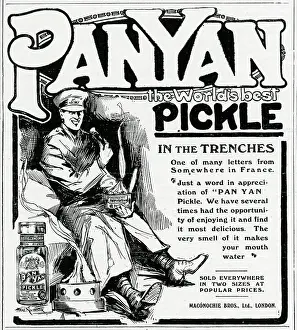 Flavouring: Advertisement for Pan Yan Pickle, WW1