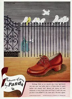 Stitching: Advert for Panda shoes 1948
