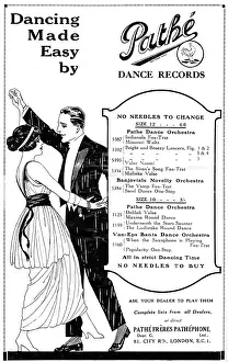 Pathe: Advert for Pathe dance records, 1920